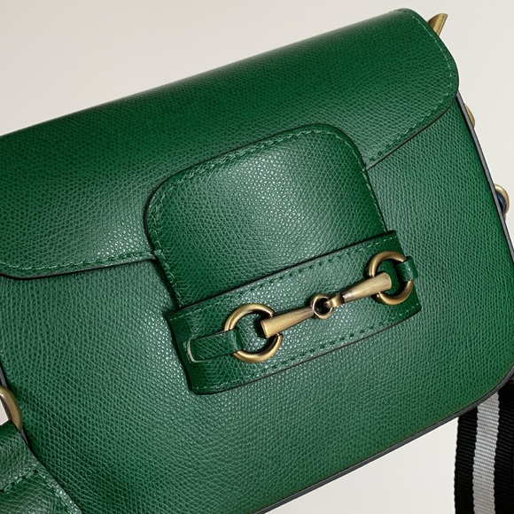 BEVINI Modena green genuine leather women crossbody bag - Picture 15 of 16